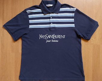ysl striped polo