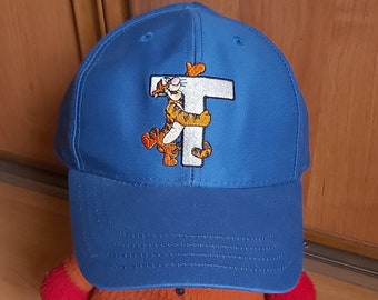 Vintage Winnie The Pooh Tigger Adjustable Hat Embroidered Logo Blue Snapback Walt Disney Disneyland Baseball Cap 1990s One Size Fits All