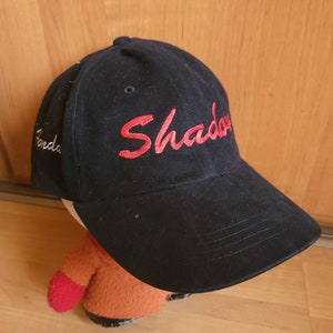 Vintage 1990s Honda Shadow Black Adjustable Hat Y2K Vintage Motorcycle Snapback Baseball Cap Embroidered Spell Out Logo One Size Fits All