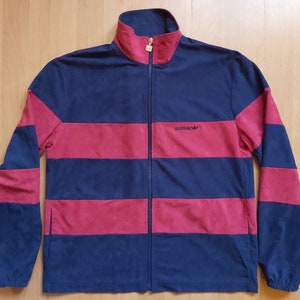 Adidas velour tracksuit red top