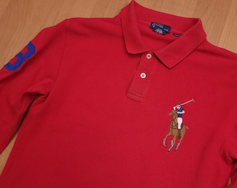90s Polo by Ralph Lauren Polo Rugby Shirt / Spell Out / Big
