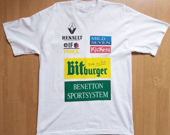 美品 benetton 90s Tシャツ formula 1 シューマッハ 90s f1 benetton formulaベネトン tシャツ シューマッハ - メルカリ