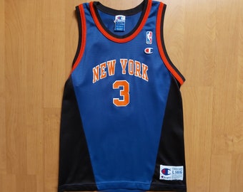 Vintage Champion NBA New York Knicks John Starks NBA Retro Basketball Jersey Shirt 1990s Youth Size L fits adults XS/S