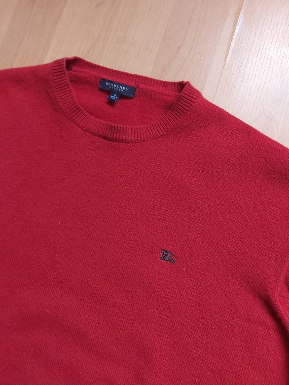 Vintage Burberry Logo Sweater Jumper Vintage Preppy Knitwear - Etsy