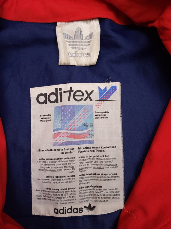 Vintage 1980s Adidas AdiTex Spell Out Logo Nylon … - image 8