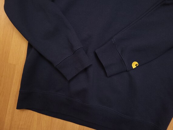 Vintage Y2K Carhartt Chase Sweatshirt Navy Blue C… - image 4