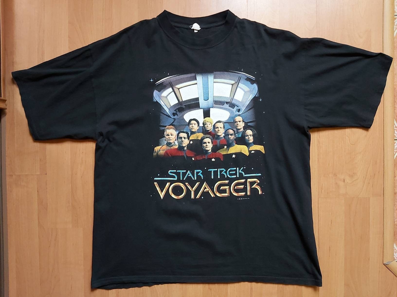Vintage 1995 Star Trek Voyager T-Shirt Black Star Trek Movie | Etsy