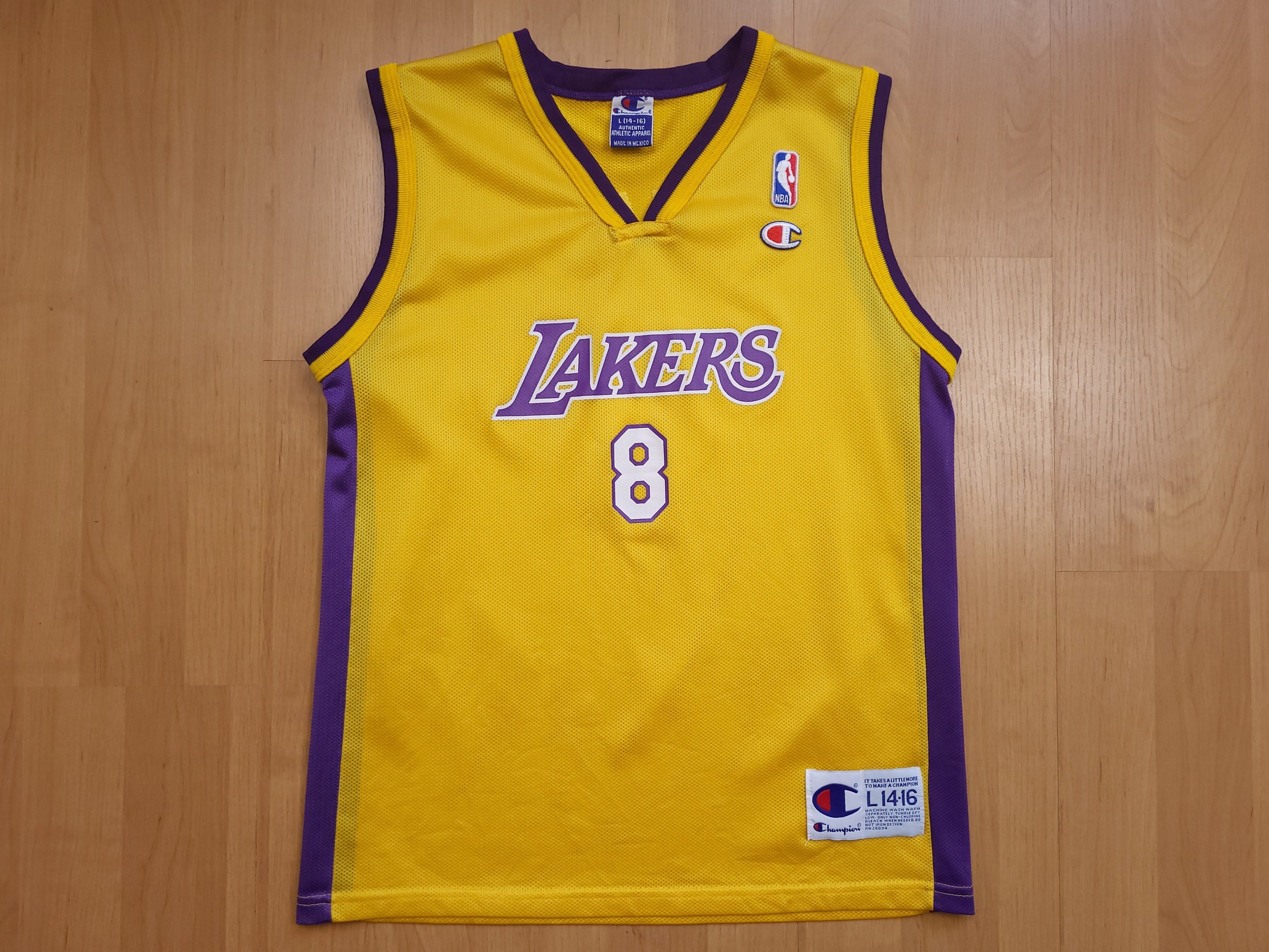 Kobe Bryant #8 Jersey Reebok Authentic Black/Gold XXL