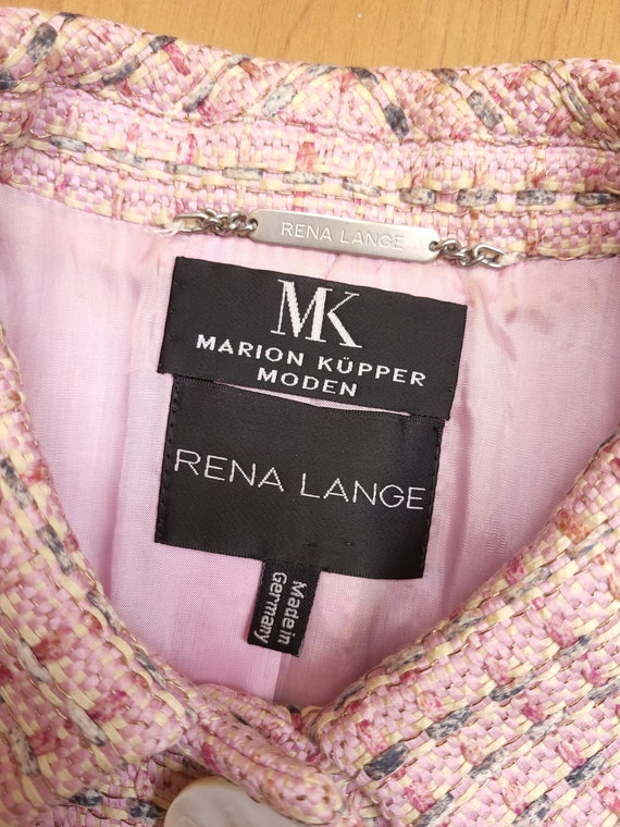 Blazer Rena Lange - Laine Tweed, Col Peter Pan, Taille US 8 - Occasion Très Bon état