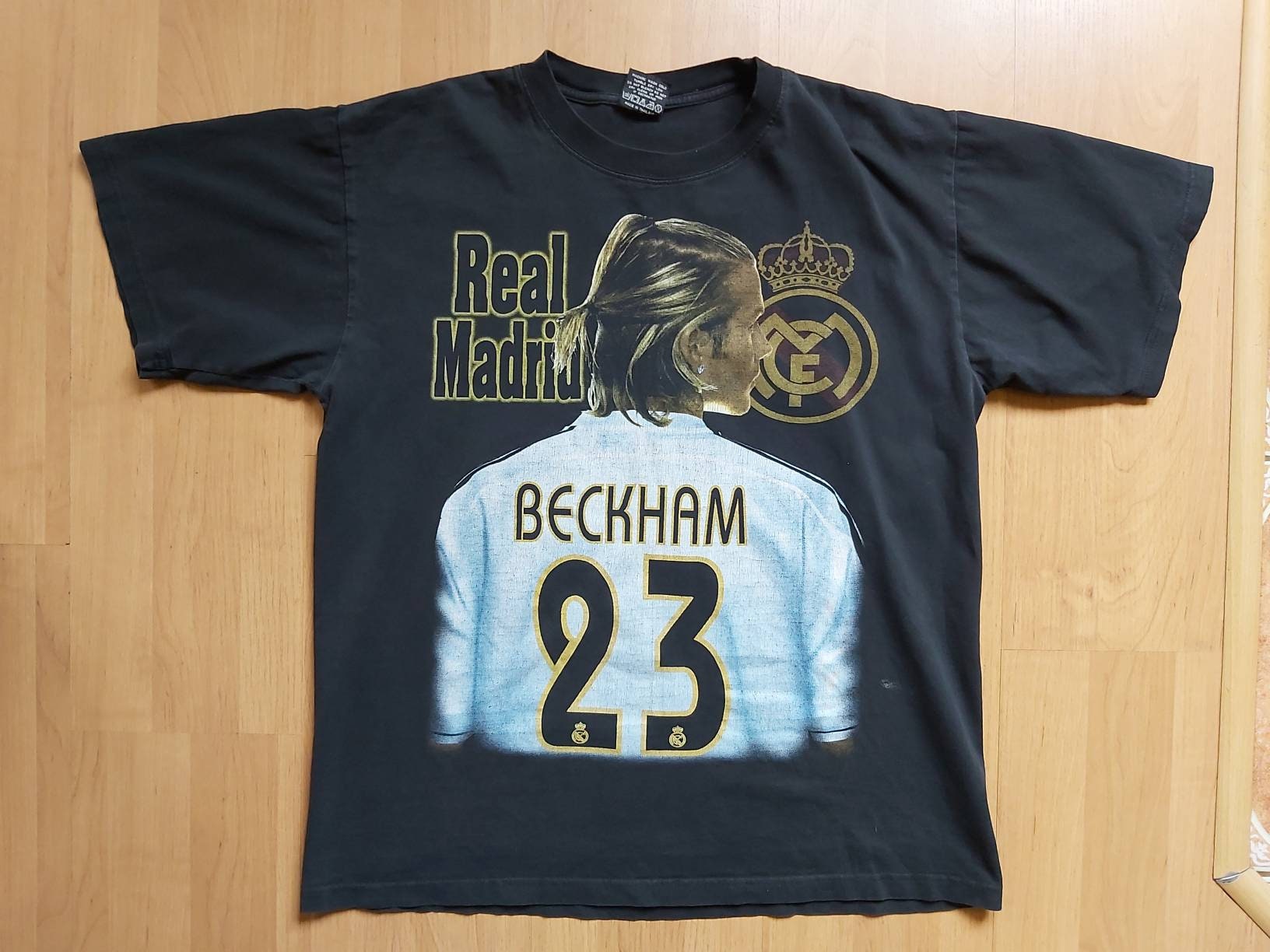 Vintage 00s David Beckham Real Madrid T-shirt Football Soccer