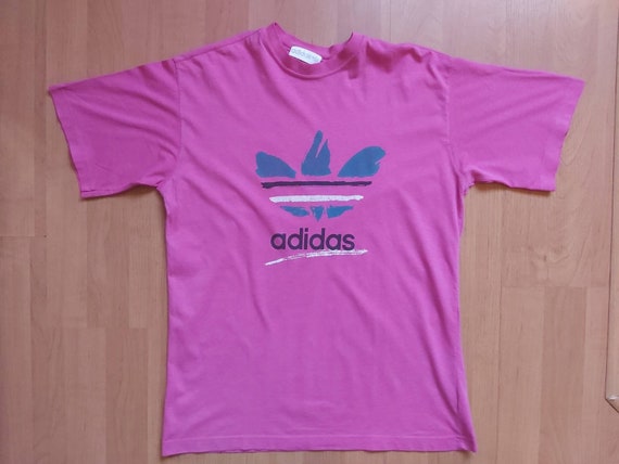 Vintage Adidas Trefoil Pink T-shirt 