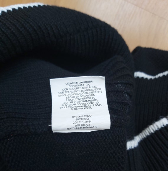 Vintage Y2K Sean John Sweater Vest Black Embroidered Logo Sleeveless Knitted V-Neck Preppy Hip Hop Pullover Jumper Cotton Tank Top Size S