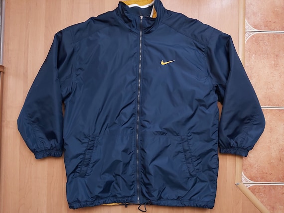 Vintage Nike Navy Blue Zip Up Parka 