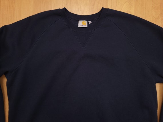 Vintage Y2K Carhartt Chase Sweatshirt Navy Blue C… - image 3