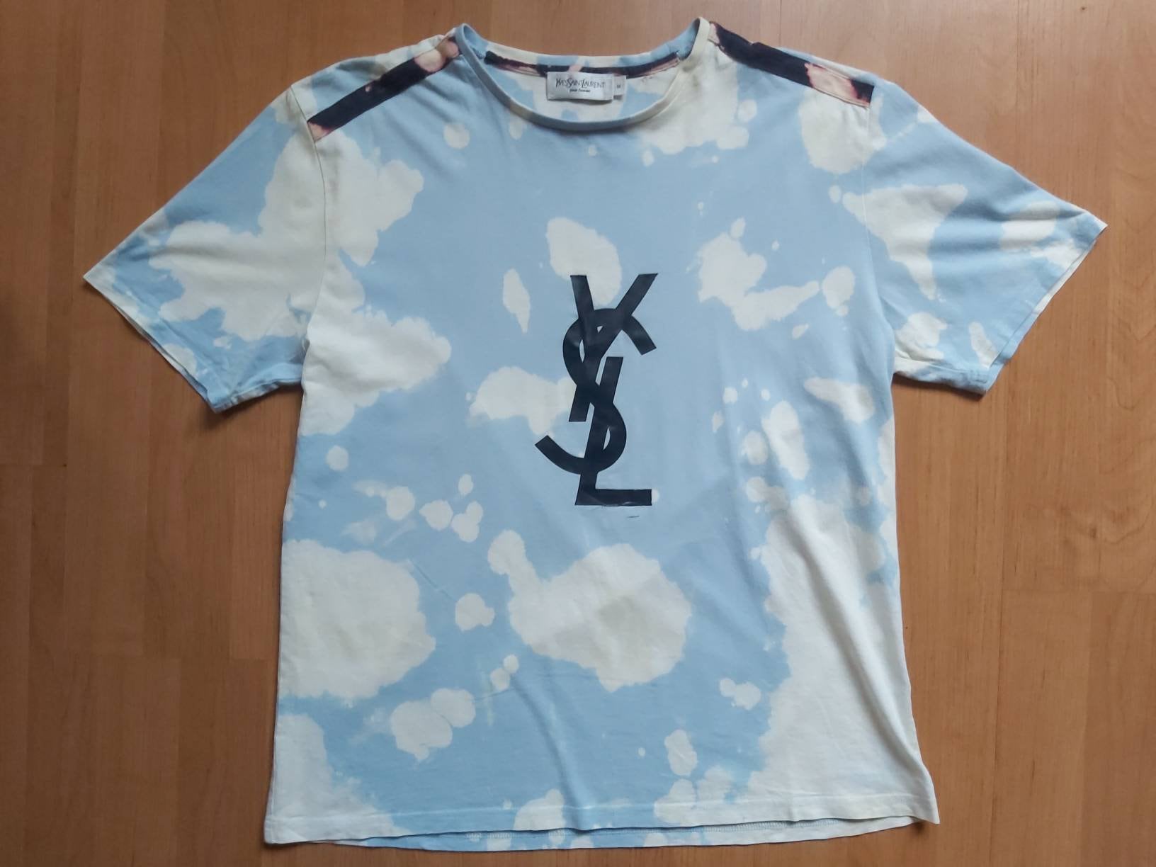 LOUIS VUITTON Cloud Logo T-Shirt XL Blue Authentic Men Used from Japan