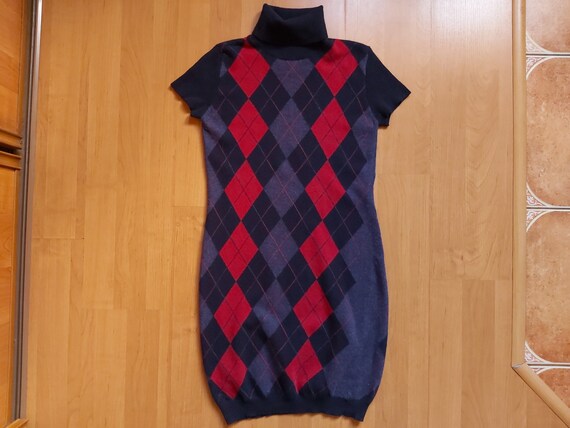 Benetton Argyle Sweater Dress 