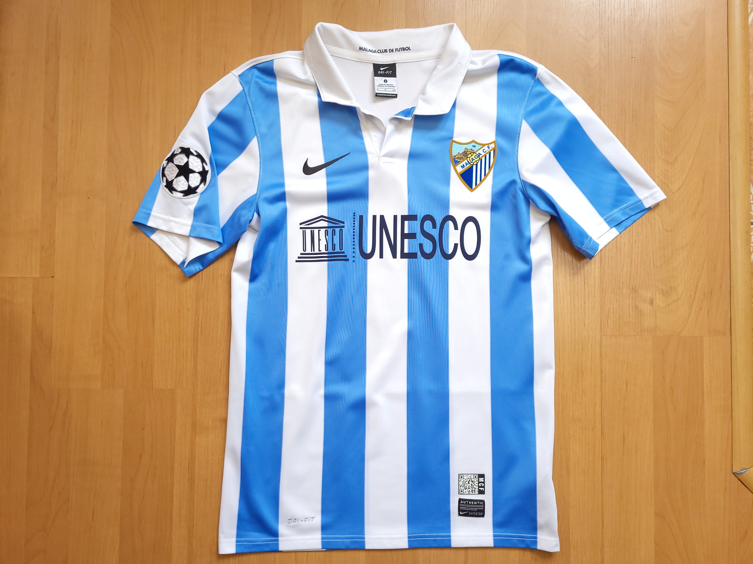 2012/2013 Nike Malaga CF Home Football Shirt White Blue - Etsy Australia