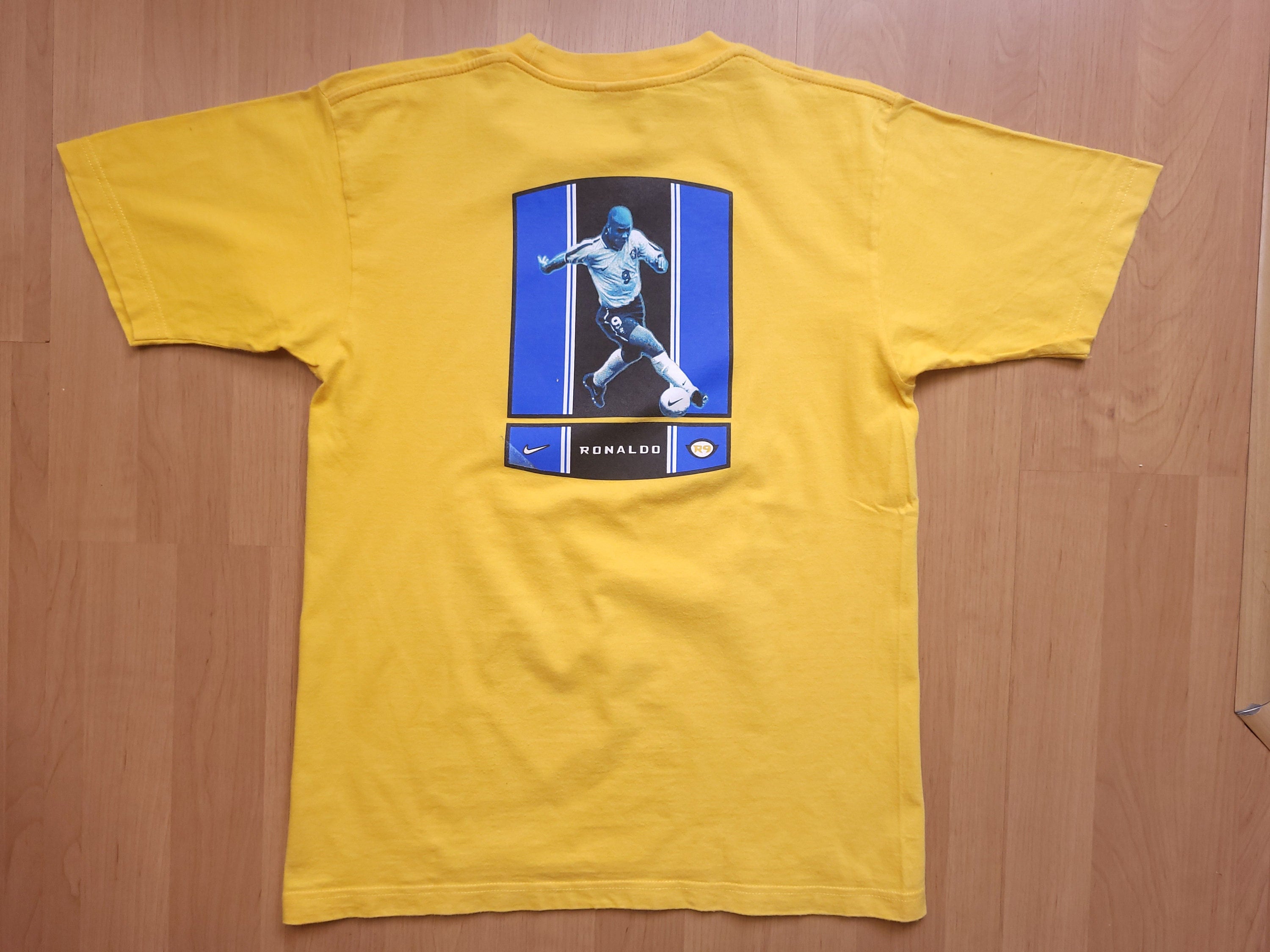 Fjord schraper Kent Rare Vintage Nike Ronaldo R9 T-shirt Football Soccer Yellow - Etsy
