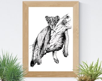 Lion Print, Animal Print, Wall Art, Lion Poster Digital Download