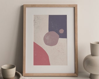 Purple and Pink Print | Instant Digital Download | Abstract Pink Wall Art | Abstract Purple Art |  Simple Art Printables | Boho Art Print
