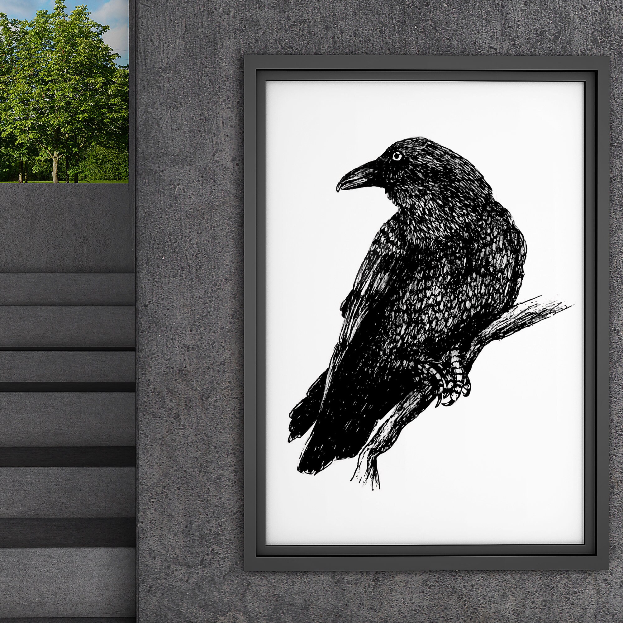 Raven Print Animal Print Wall Art Raven Poster Digital - Etsy España