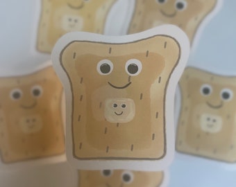 Butter Toast Sticker Etsy