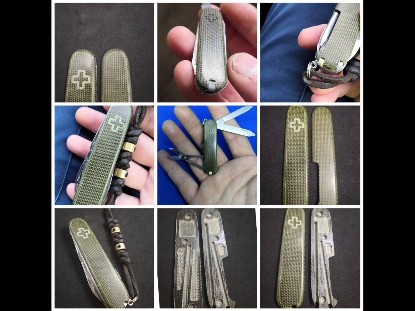 OD Green Micarta Scales. Various sizes. Made to replace Swiss Pocket …