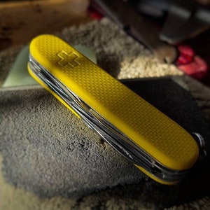 Yellow Textured G10 - Suitable for Victorinox.
