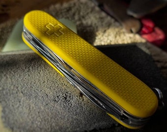 Yellow Textured G10 - Suitable for Victorinox.