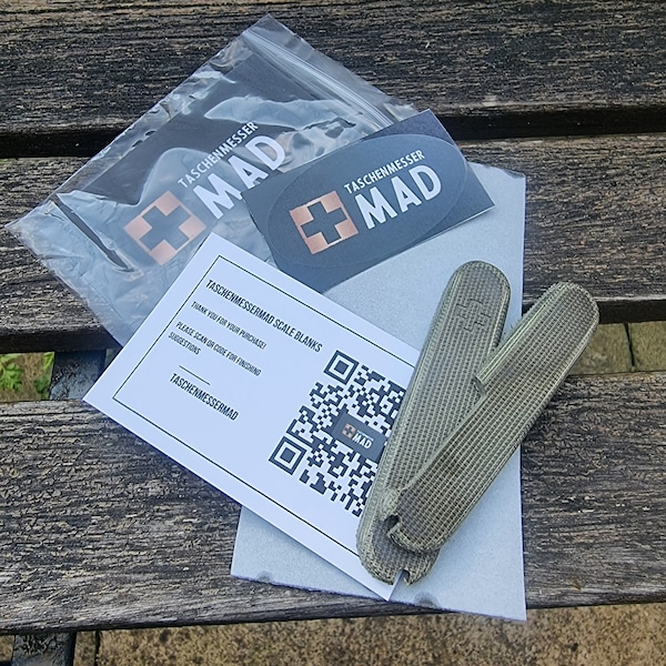 OD Green Standard Micarta Scale Blanks. Suitable for Victorinox. Diy Finishing Required.