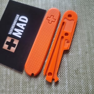 Orange Textured G10 Scales – Replacement Handles for 84mm, 91mm & 111mm Victorinox Swiss Army Tools
