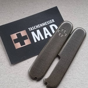 Polished OD Green Standard Micarta Scales. Suitable for Victorinox.