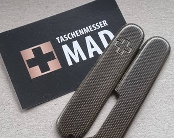 Polished OD Green Standard Micarta Scales. Suitable for Victorinox.