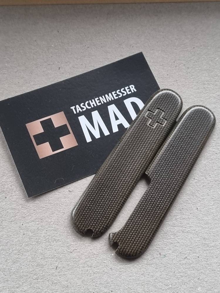 Polished OD Green Micarta Scales. Suitable for Victorinox.