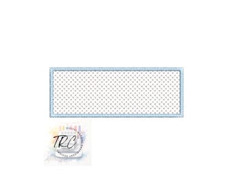 Smoked Frame, Smocked Name Tag Monogram Frame Embroidery Design in 4 different sizes