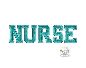 Nurse Applique Embroidery Design, Nurse Sweatshirt Embroidery Design, 4 different sizes