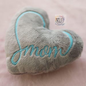 Mom Heart Stuffie ITH Embroidery Design, mothers day gift