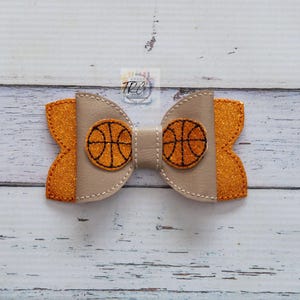Basketball Bow ITH Embroidery Design