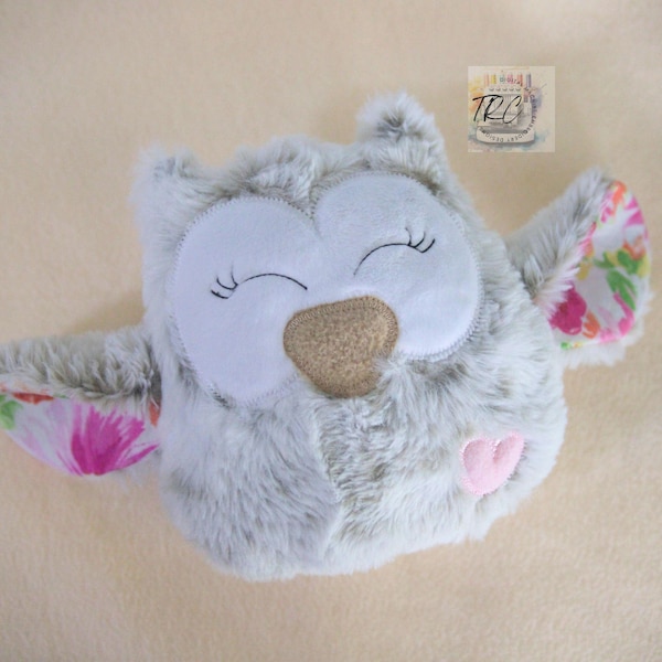 Owl Stuffie ITH Embroidery Design, 5 different sizes