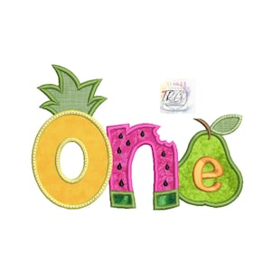 One Fruits Birthday Embroidery Design, Tutti Frutty