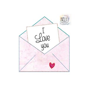 Punto de frijol, puntada rápida Carta de te amo, Carta de amor, Carta de San Valentín
