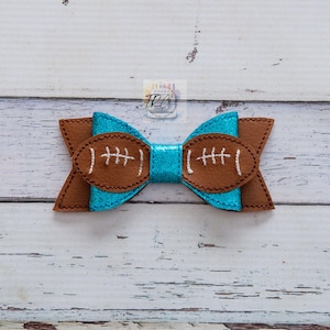 Football Bow ITH Embroidery Design