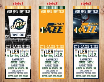 Utah Jazz Ticket Printable - Etsy