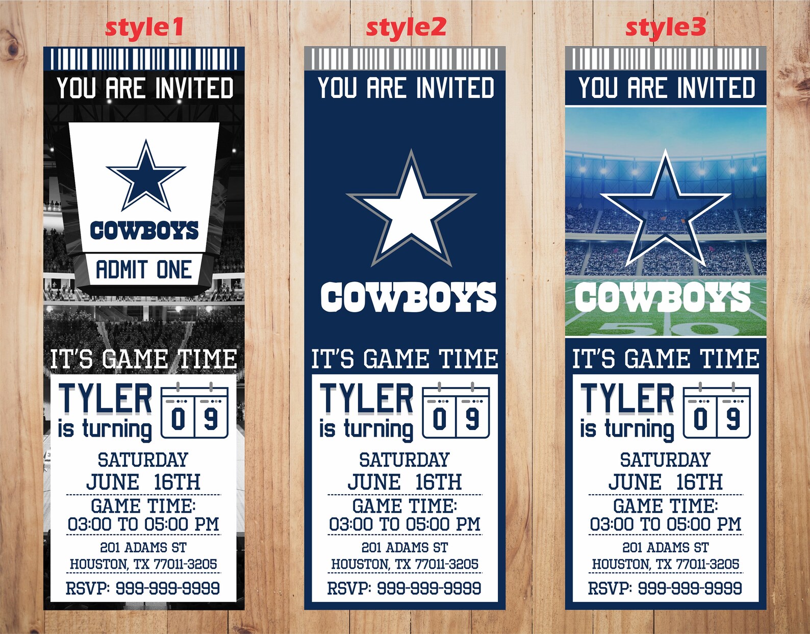 Dallas Cowboys Invitation Cowboys Birthday Invitations Etsy