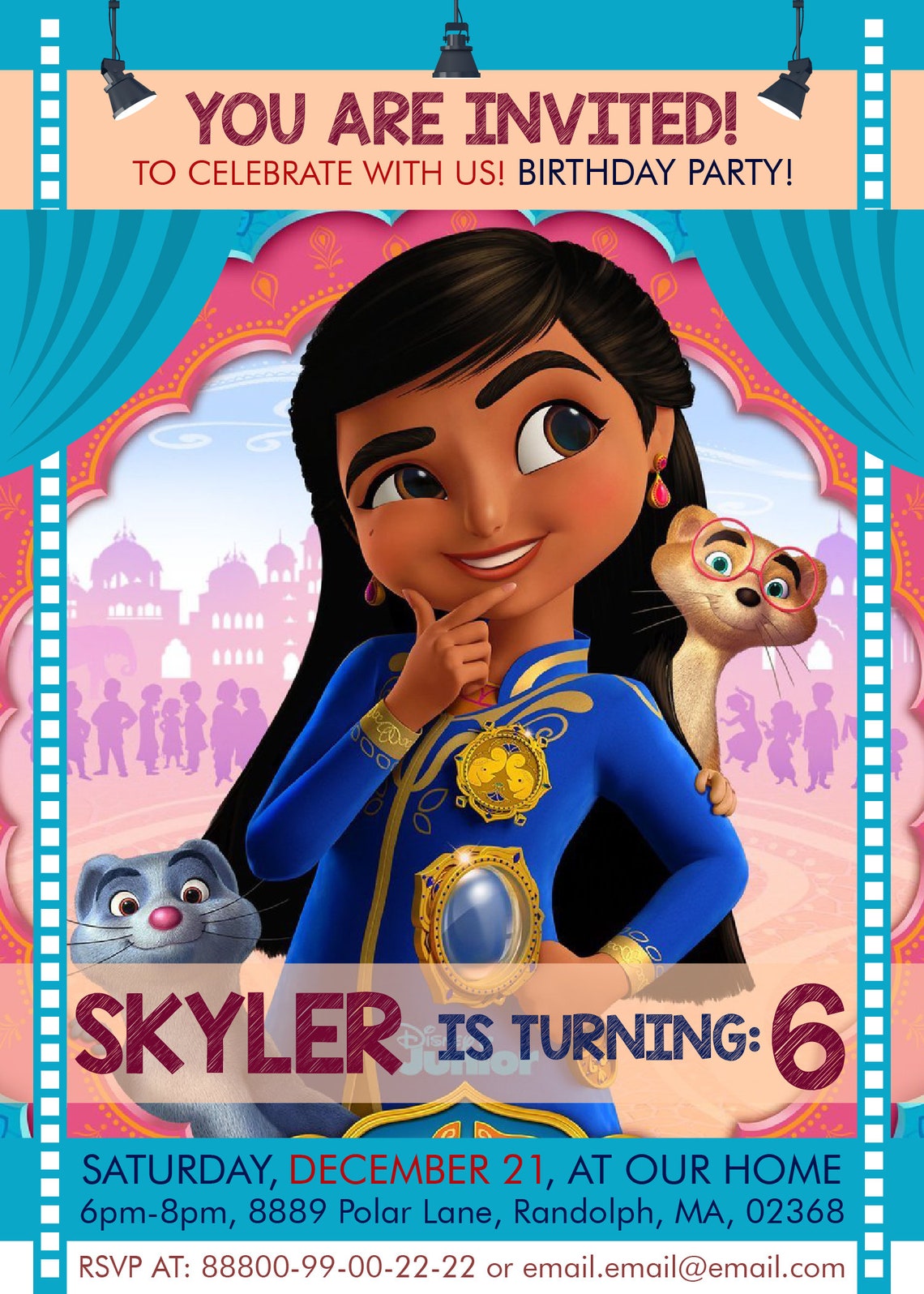 Mira Royal Detective Invitation Mira Royal Birthday Etsy