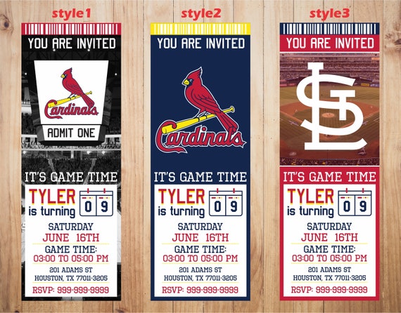 St Louis Cardinals Invitation Cardinals Birthday Invitations | Etsy