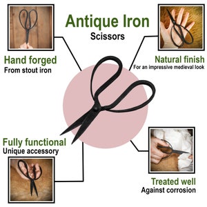 Cast iron scissors 7 inch image 4