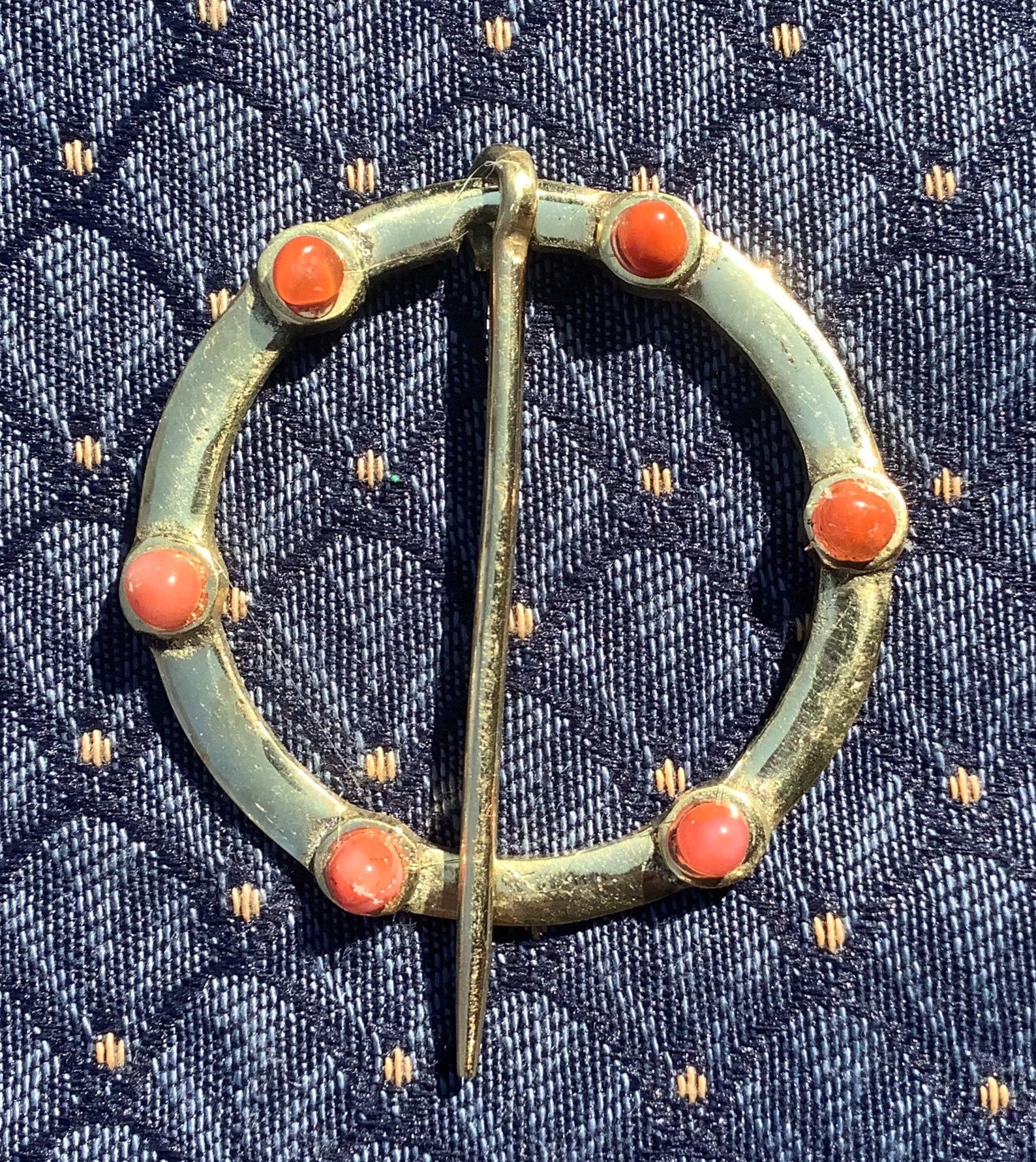Medieval Brooch with Carnelian round brooch authentic Etsy