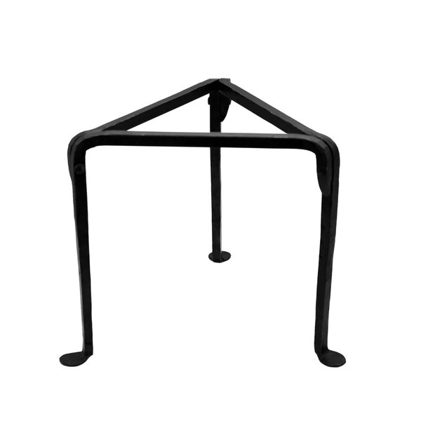 Hand forged tripod stand for campfires and camping