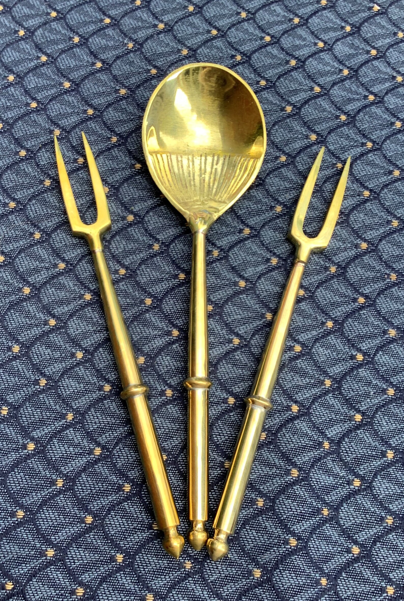 Medieval Gold Spoon and Fork Set Etsy